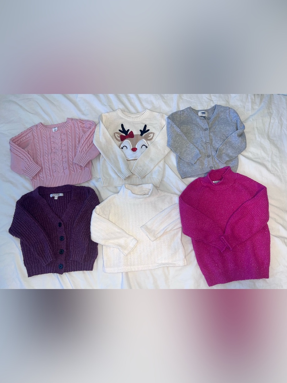 Toddler Girls 2T Sweater Bundle Old Navy Gap Joe Fresh George Lot of 6